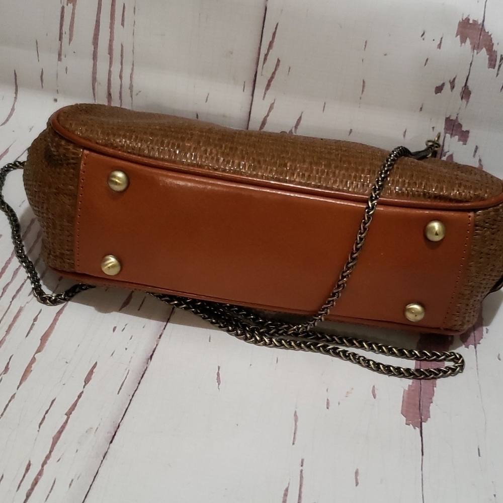 Patricia Nash woven and wood chain crossbody bag - Picture 5 of 8
